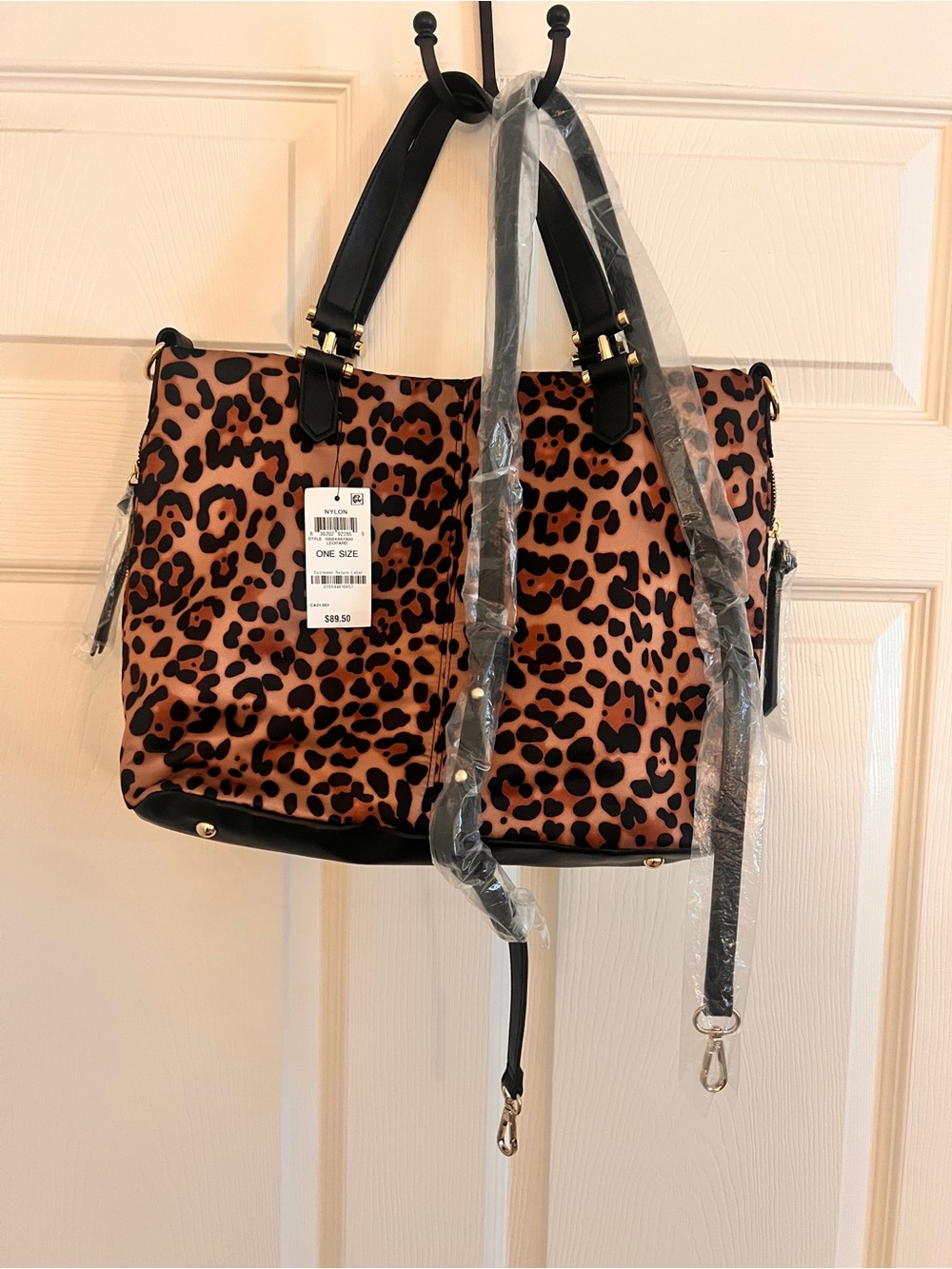 I.N.C. Satchel Handbag w/strap - Leopard print NWT